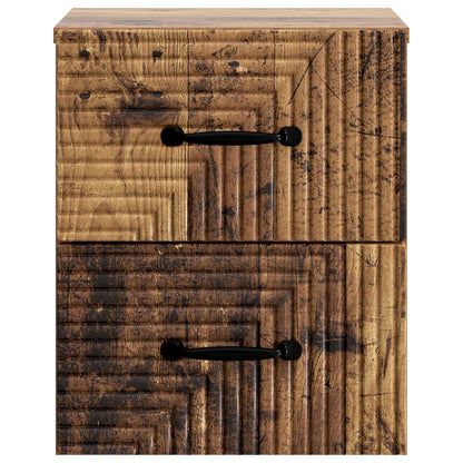 Wall-Mounted Bedside Cabinet Old Wood 34.5 x 33 x 40 cm