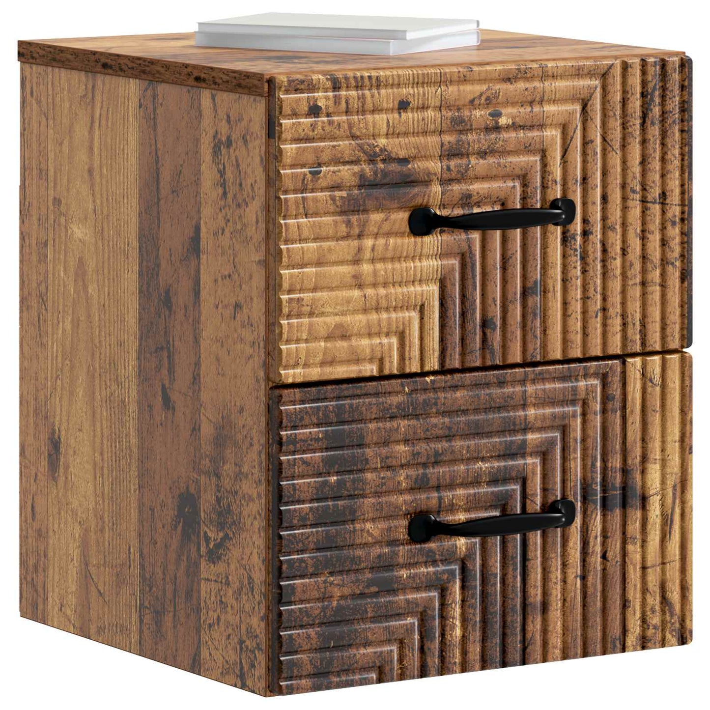 Wall-Mounted Bedside Cabinet 2 pcs Old Wood 34.5 x 33 x 40 cm