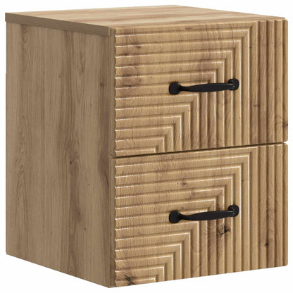 Wall-Mounted Bedside Cabinet 2 pcs Artisan Oak Engineered Wood