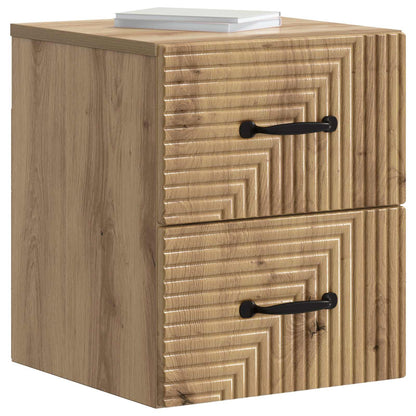 Wall-Mounted Bedside Cabinet 2 pcs Artisan Oak Engineered Wood