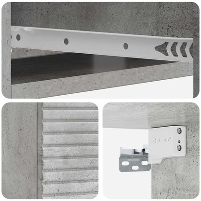 Wall-Mounted Side Table Concrete Grey 59 x 34.5 x 17 cm