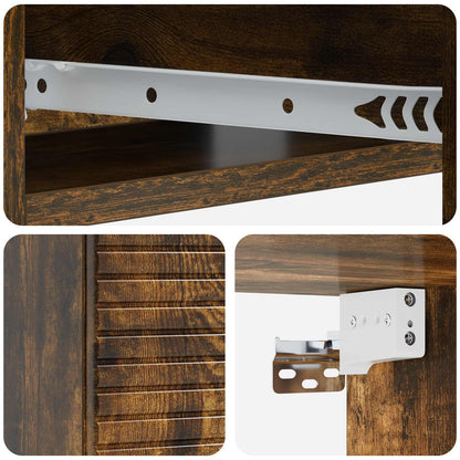 Wall-Mounted Side Table Smoked Oak 59 x 34.5 x 17 cm