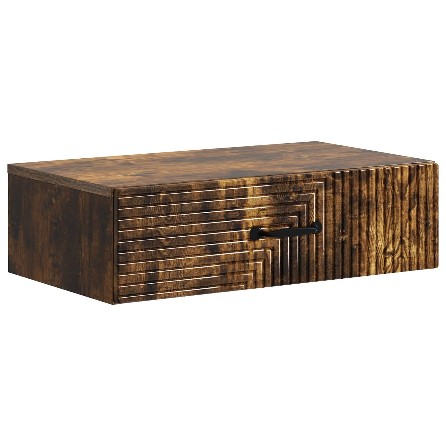 Wall-Mounted Side Table Smoked Oak 59 x 34.5 x 17 cm
