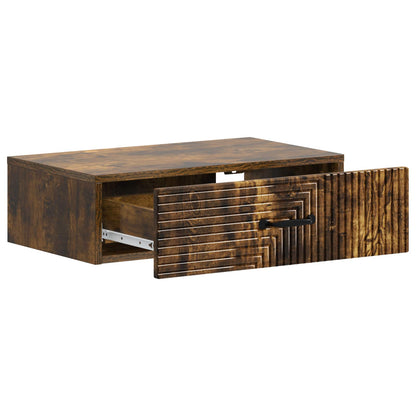 Wall-Mounted Side Table Smoked Oak 59 x 34.5 x 17 cm