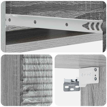 Wall-Mounted Side Table Grey Sonoma 59 x 34.5 x 17 cm