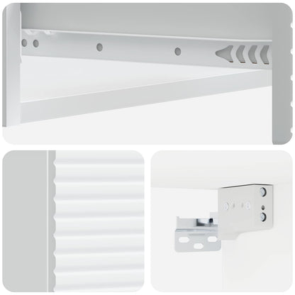 Wall-Mounted Side Table Wall-mounted White 87.5 x 34.5 x 17 cm