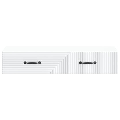 Wall-Mounted Side Table Wall-mounted White 87.5 x 34.5 x 17 cm