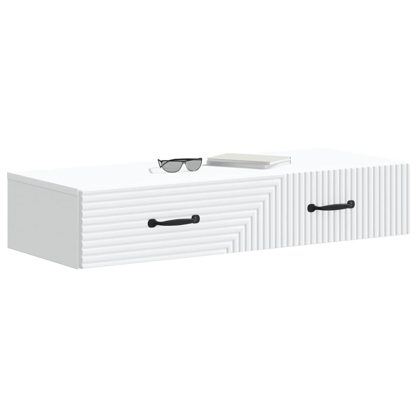 Wall-Mounted Side Table Wall-mounted White 87.5 x 34.5 x 17 cm