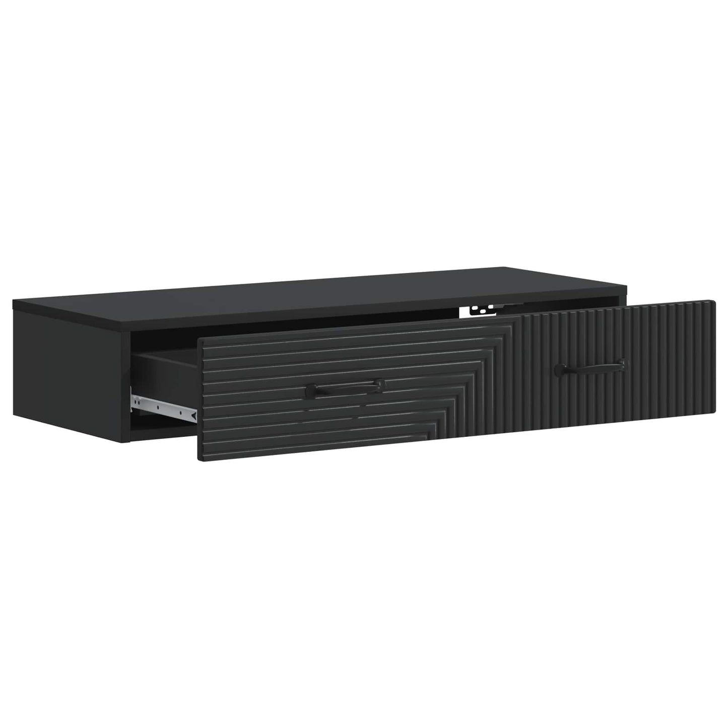 Wall-Mounted Side Table Wall-mounted Black 87.5 x 34.5 x 17 cm