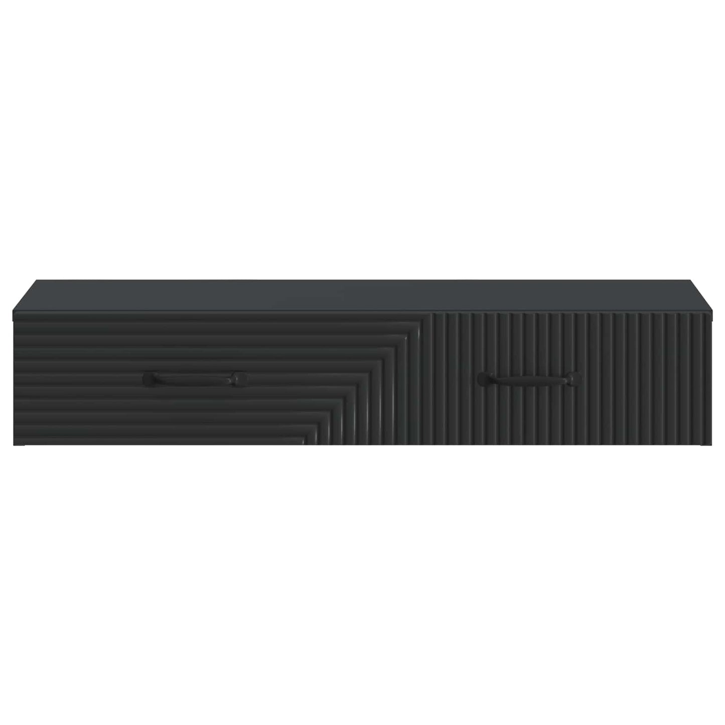 Wall-Mounted Side Table Wall-mounted Black 87.5 x 34.5 x 17 cm