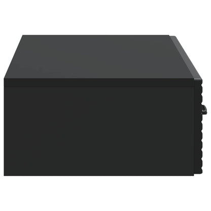 Wall-Mounted Side Table Wall-mounted Black 87.5 x 34.5 x 17 cm