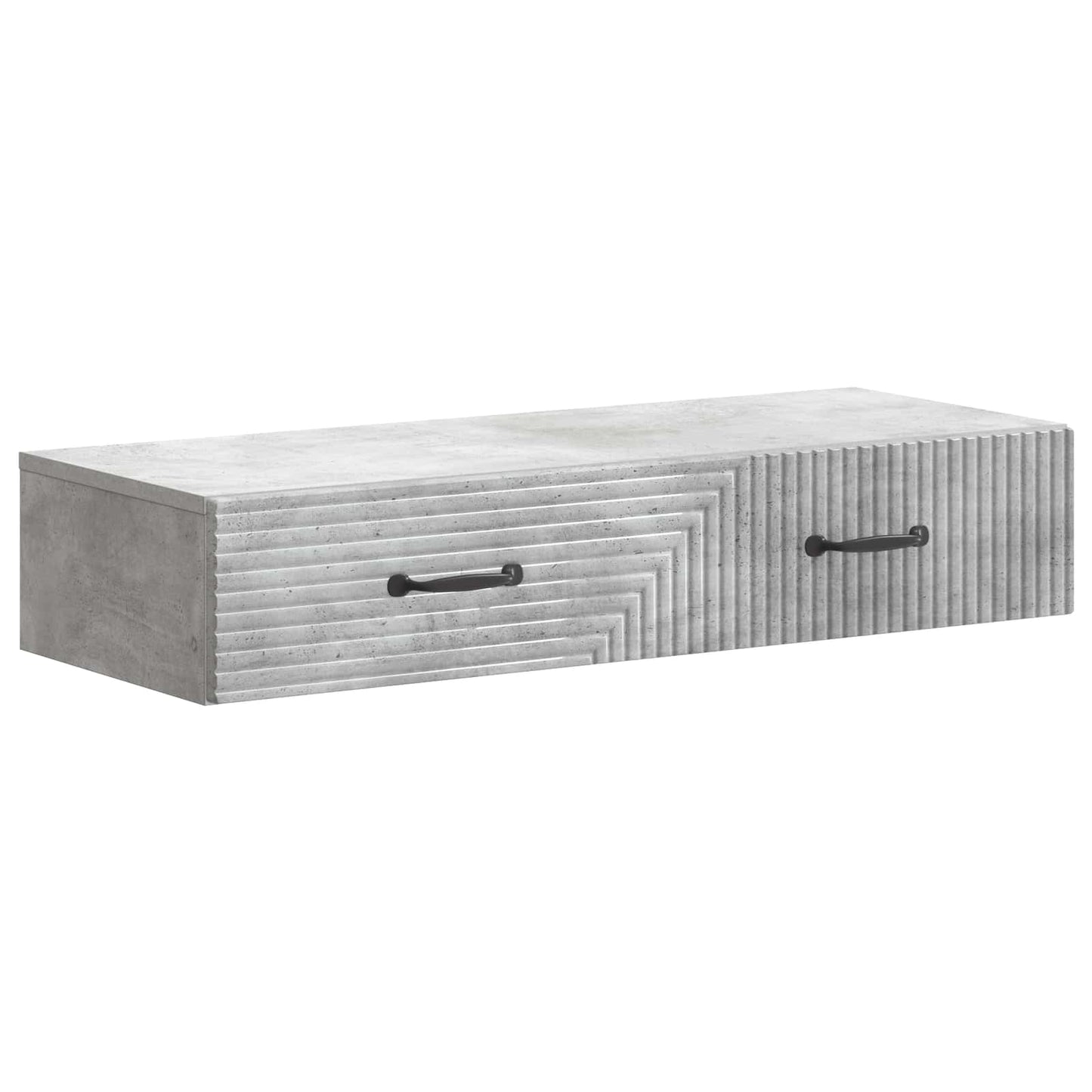 Wall-Mounted Side Table Concrete Grey 87.5 x 34.5 x 17 cm
