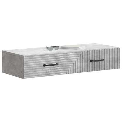 Wall-Mounted Side Table Concrete Grey 87.5 x 34.5 x 17 cm