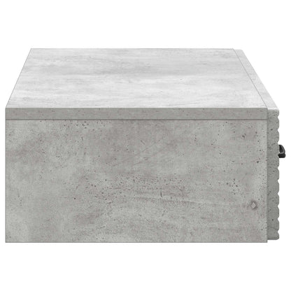 Wall-Mounted Side Table Concrete Grey 87.5 x 34.5 x 17 cm