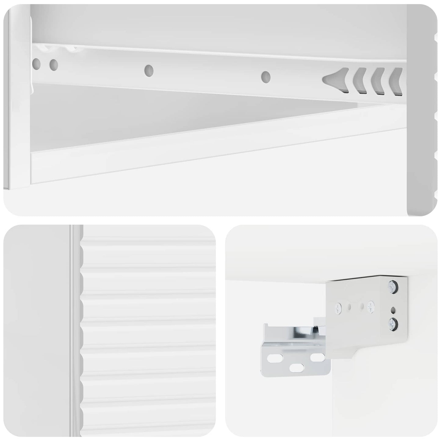 Wall-Mounted Side Table High Gloss White 87.5 x 34.5 x 17 cm
