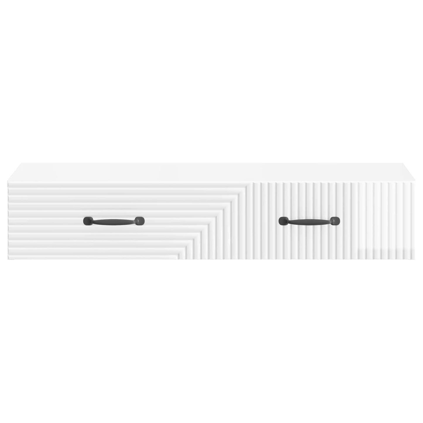 Wall-Mounted Side Table High Gloss White 87.5 x 34.5 x 17 cm