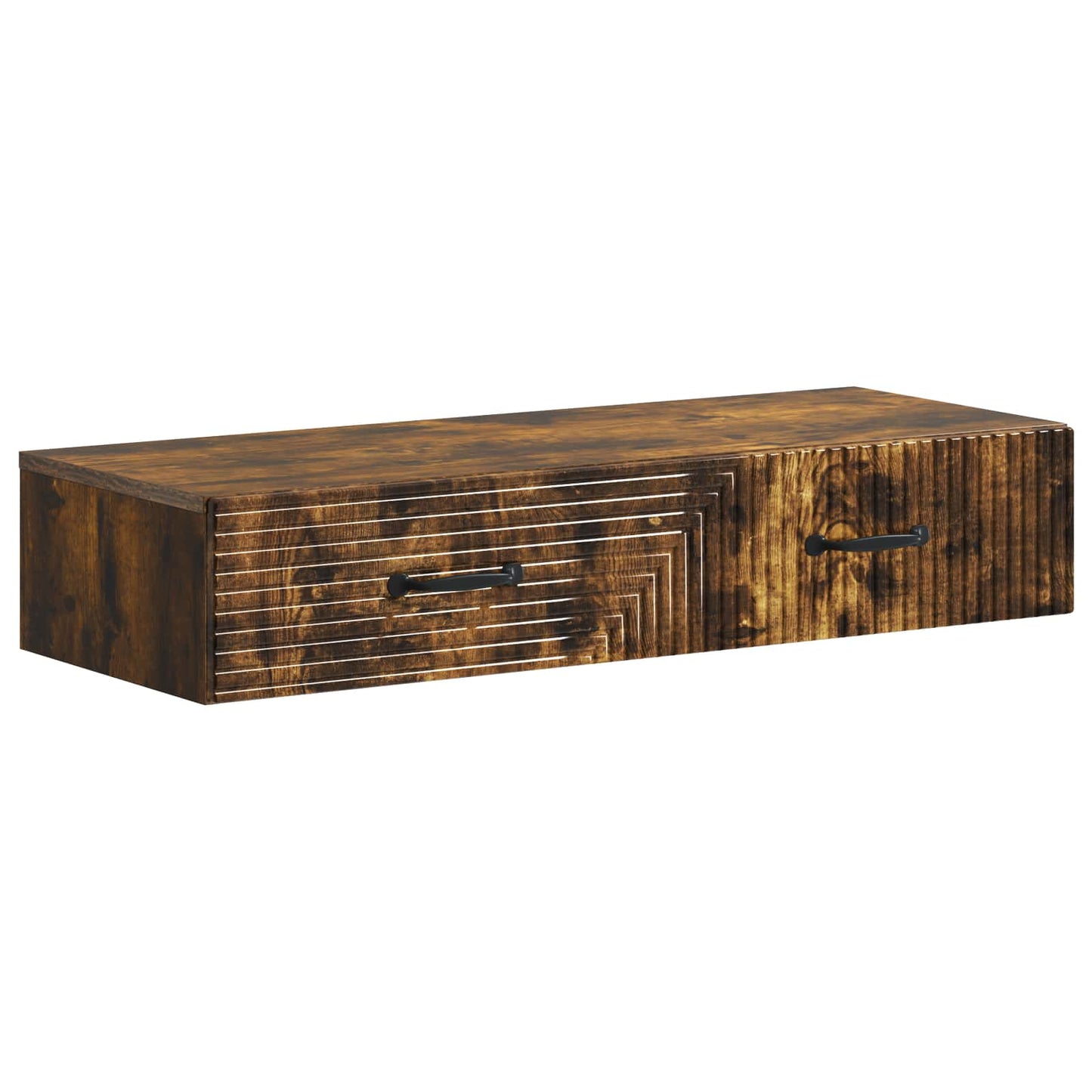 Wall-Mounted Side Table Smoked Oak 87.5 x 34.5 x 17 cm