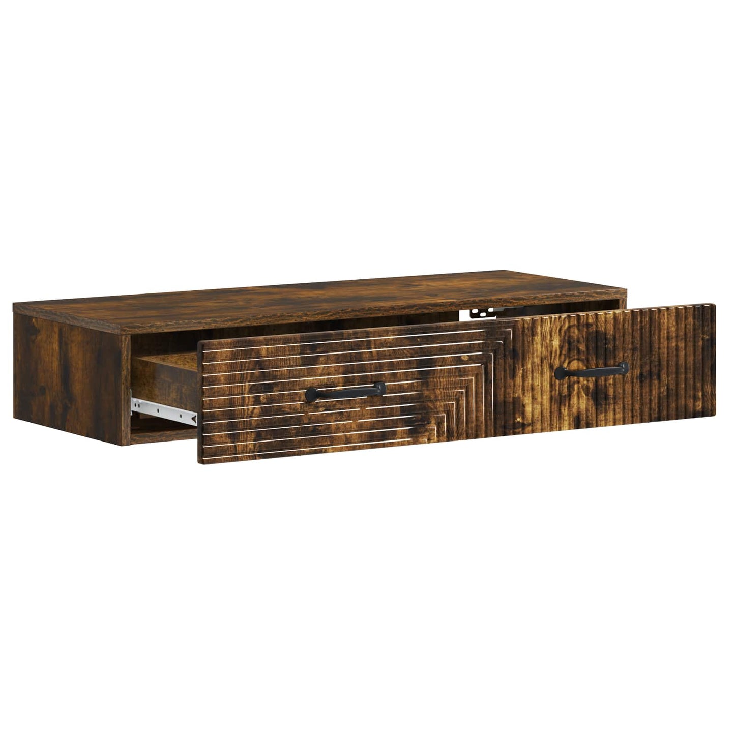 Wall-Mounted Side Table Smoked Oak 87.5 x 34.5 x 17 cm