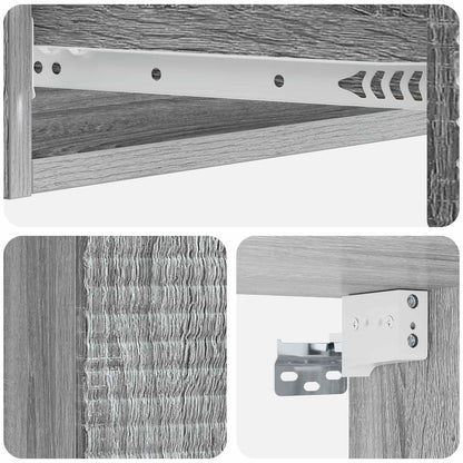 Wall-Mounted Side Table Grey Sonoma 87.5 x 34.5 x 17 cm
