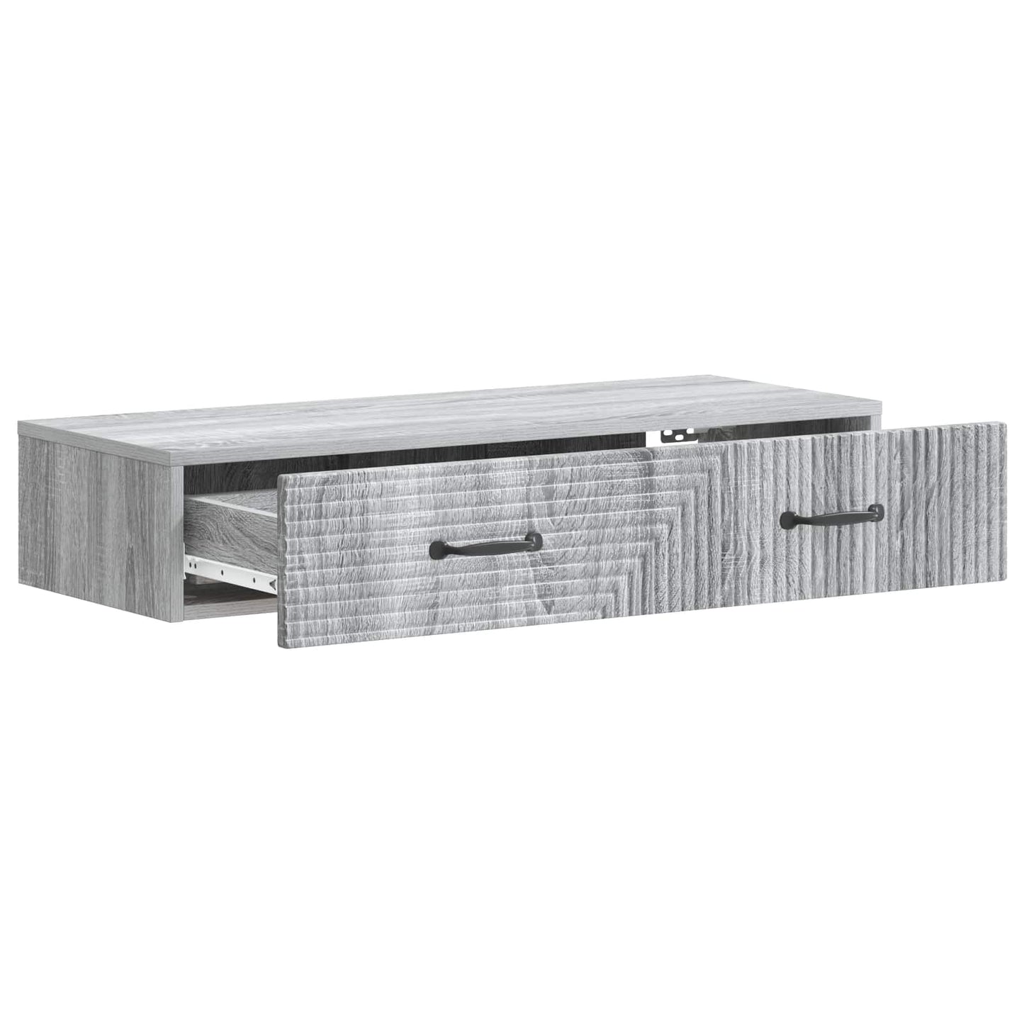 Wall-Mounted Side Table Grey Sonoma 87.5 x 34.5 x 17 cm