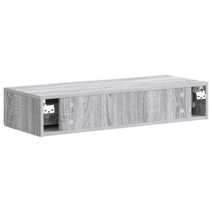 Wall-Mounted Side Table Grey Sonoma 87.5 x 34.5 x 17 cm