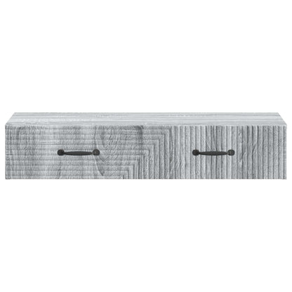Wall-Mounted Side Table Grey Sonoma 87.5 x 34.5 x 17 cm