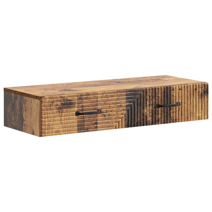 Wall-Mounted Side Table Old Wood 87.5 x 34.5 x 17 cm