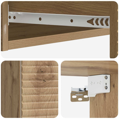 Wall-Mounted Side Table Artisan Oak 87.5 x 34.5 x 17 cm
