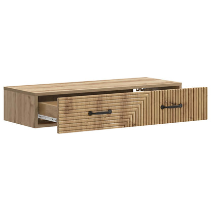 Wall-Mounted Side Table Artisan Oak 87.5 x 34.5 x 17 cm