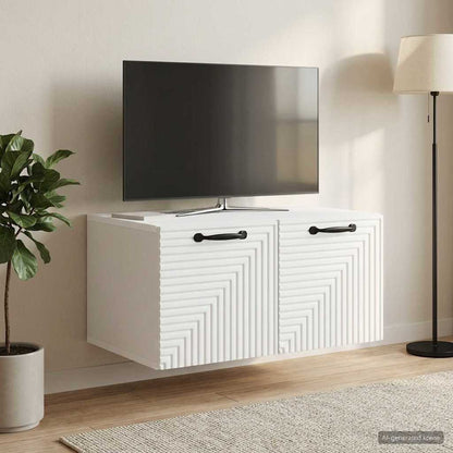 Wall-Mounted TV Cabinet White 59.5 x 41 x 30 cm Engineered Wood