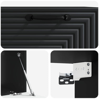 Wall-Mounted TV Cabinet Black 59.5 x 41 x 30 cm Engineered Wood
