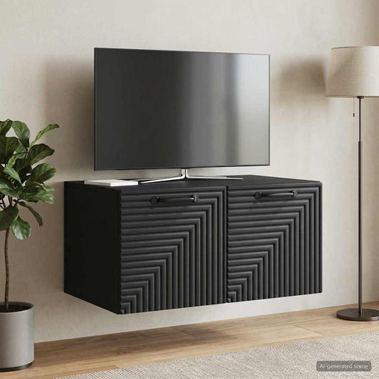 Wall-Mounted TV Cabinet Black 59.5 x 41 x 30 cm Engineered Wood