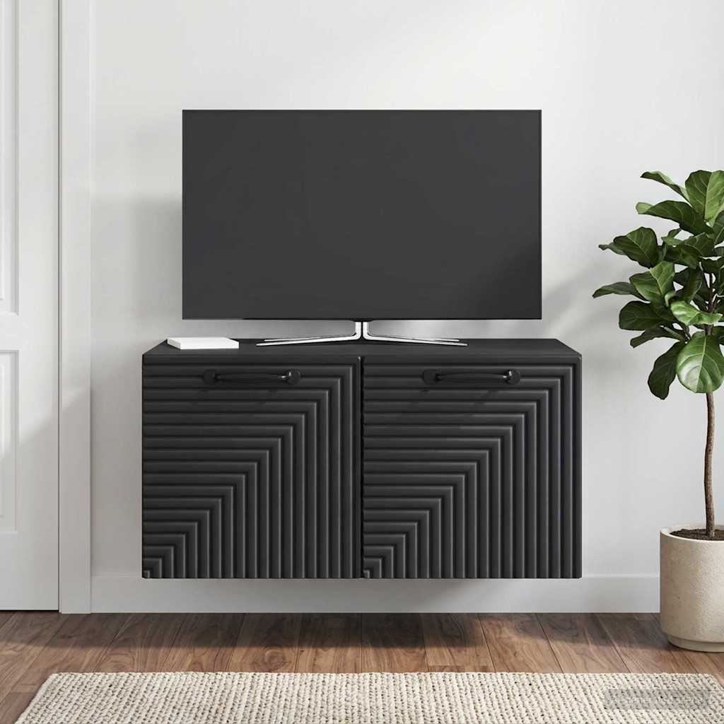 Wall-Mounted TV Cabinet Black 59.5 x 41 x 30 cm Engineered Wood