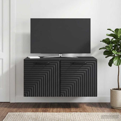 Wall-Mounted TV Cabinet Black 59.5 x 41 x 30 cm Engineered Wood