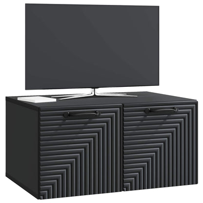 Wall-Mounted TV Cabinet Black 59.5 x 41 x 30 cm Engineered Wood