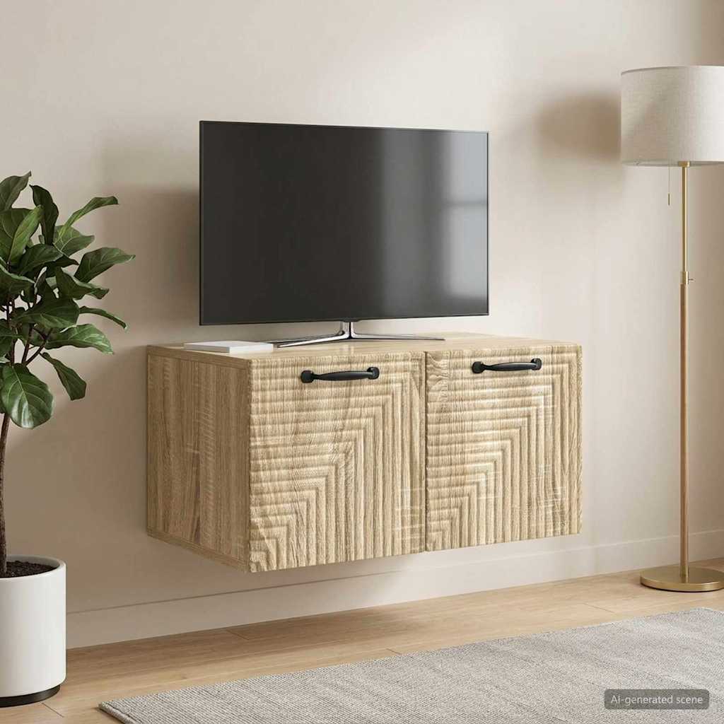 Wall-Mounted TV Cabinet Sonoma Oak 59.5 x 41 x 30 cm