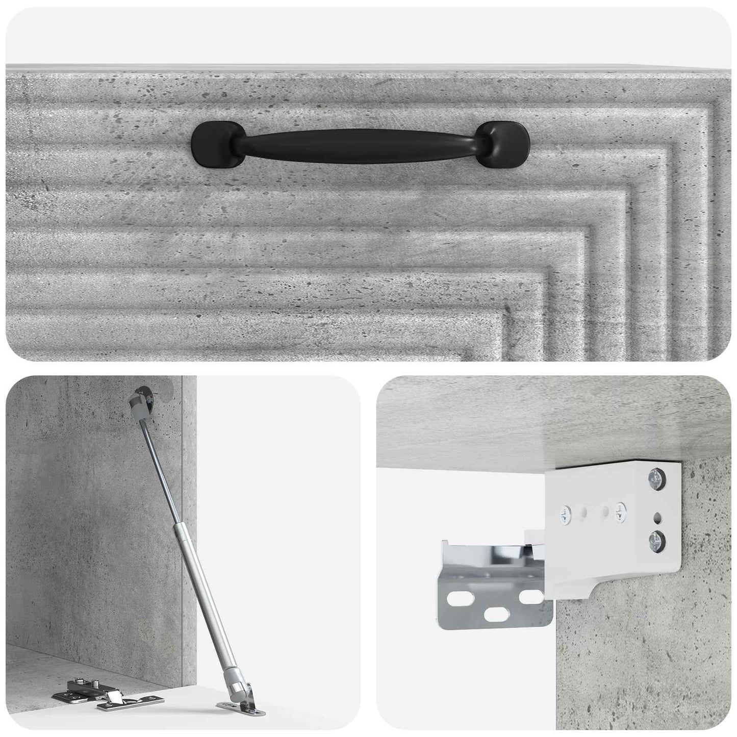 Wall-Mounted TV Cabinet Concrete Grey 59.5 x 41 x 30 cm