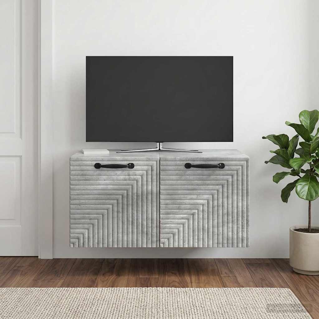Wall-Mounted TV Cabinet Concrete Grey 59.5 x 41 x 30 cm