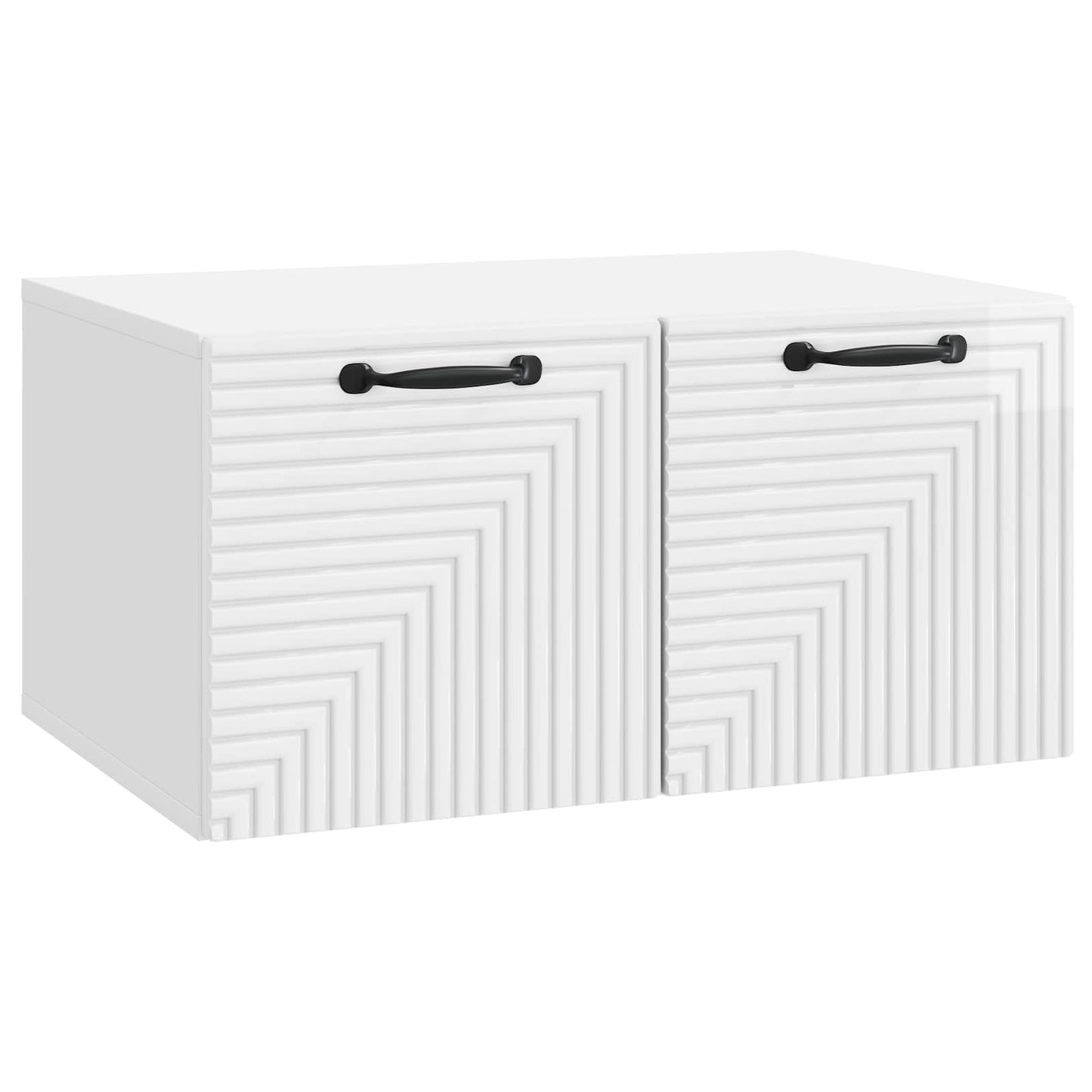 Wall-Mounted TV Cabinet High Gloss White 59.5 x 41 x 30 cm