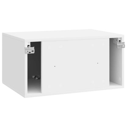 Wall-Mounted TV Cabinet High Gloss White 59.5 x 41 x 30 cm