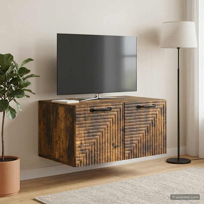 Wall-Mounted TV Cabinet Smoked Oak 59.5 x 41 x 30 cm