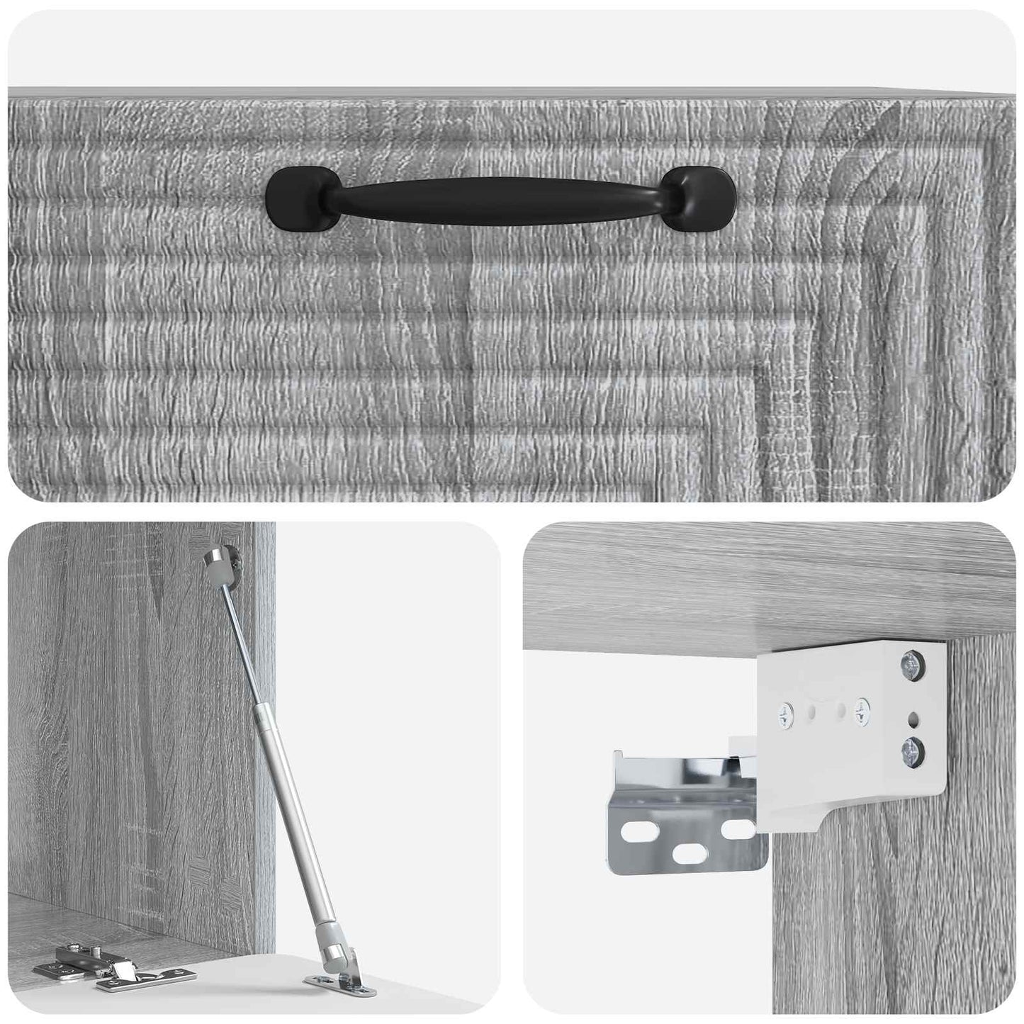 Wall-Mounted TV Cabinet Grey Sonoma 59.5 x 41 x 30 cm