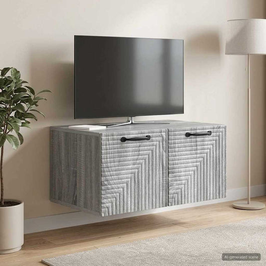 Wall-Mounted TV Cabinet Grey Sonoma 59.5 x 41 x 30 cm