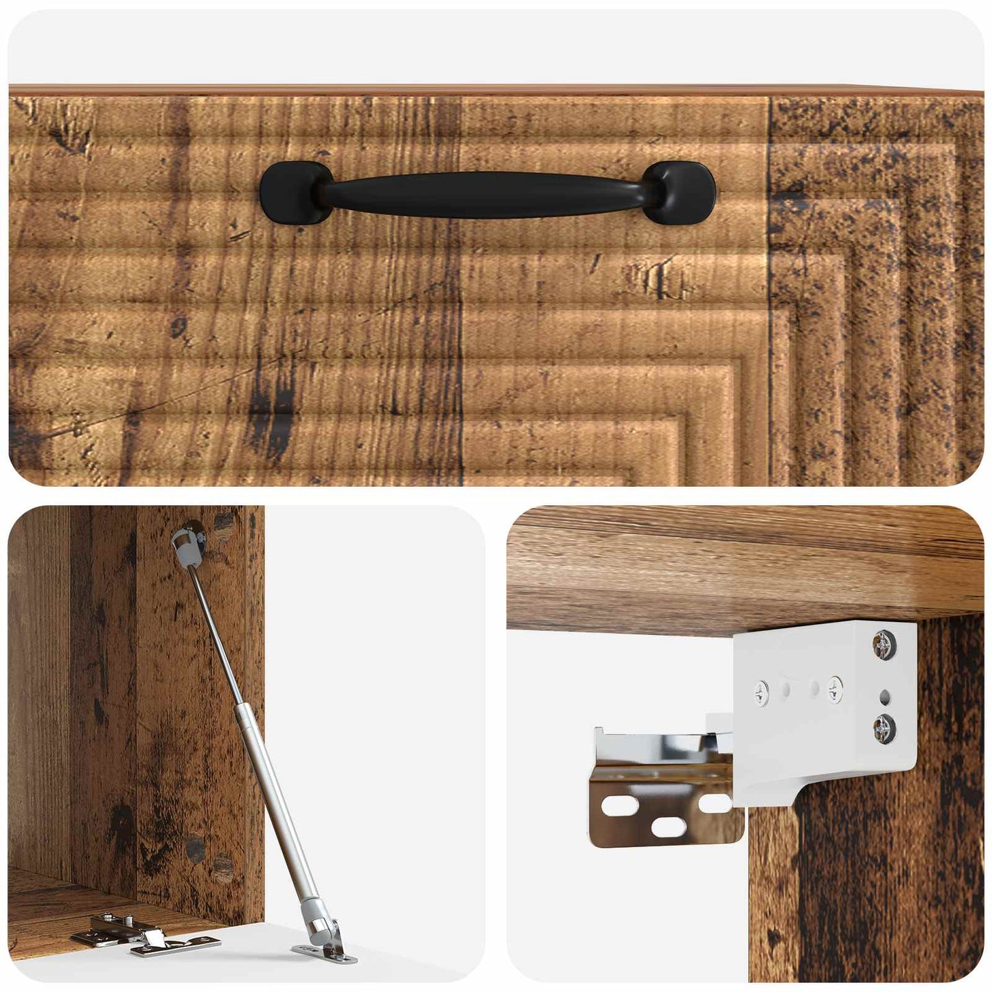 Wall-Mounted TV Cabinet Wall-mounted Old Wood 59.5 x 41 x 30 cm