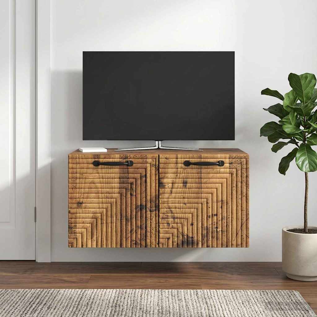 Wall-Mounted TV Cabinet Wall-mounted Old Wood 59.5 x 41 x 30 cm