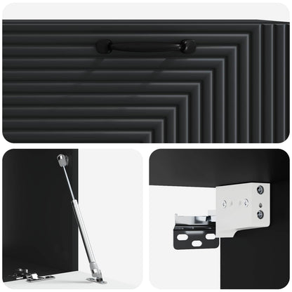 Wall-Mounted TV Cabinet Black 78.5 x 41 x 30 cm Engineered Wood