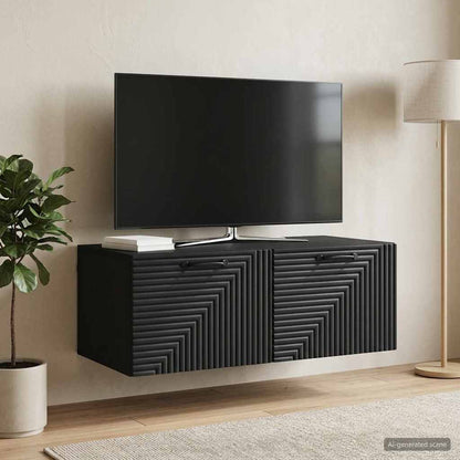 Wall-Mounted TV Cabinet Black 78.5 x 41 x 30 cm Engineered Wood