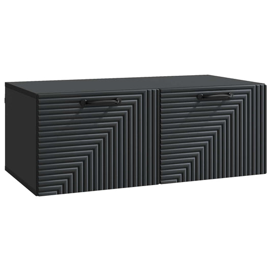 Wall-Mounted TV Cabinet Black 78.5 x 41 x 30 cm Engineered Wood