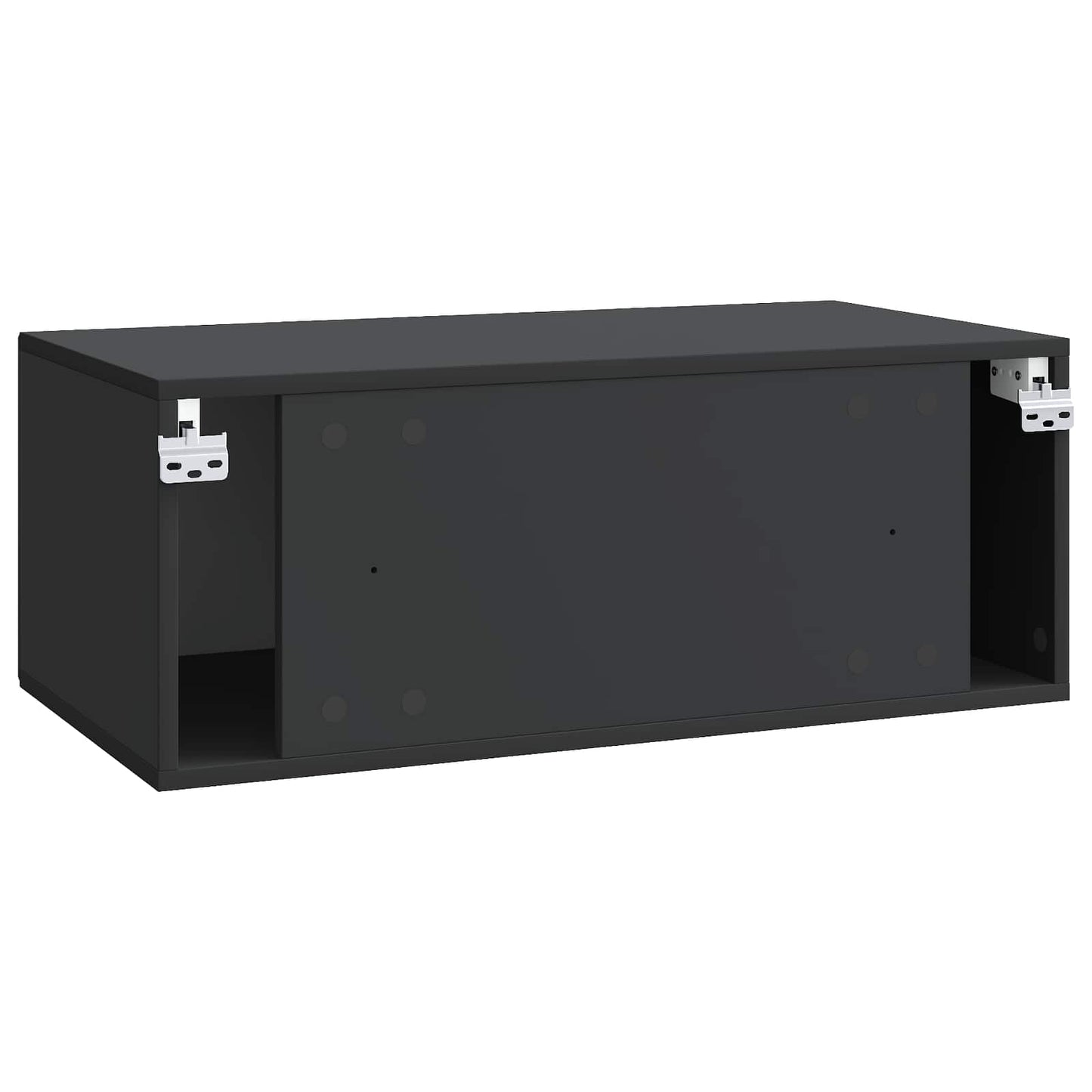 Wall-Mounted TV Cabinet Black 78.5 x 41 x 30 cm Engineered Wood