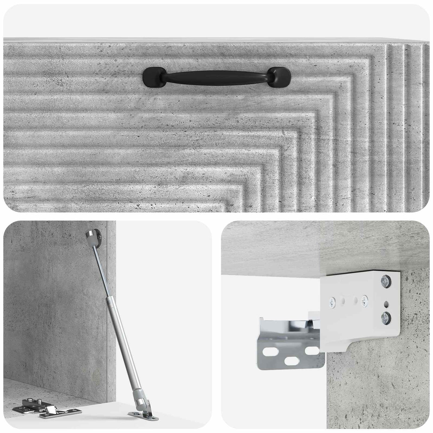 Wall-Mounted TV Cabinet Concrete Grey 78.5 x 41 x 30 cm